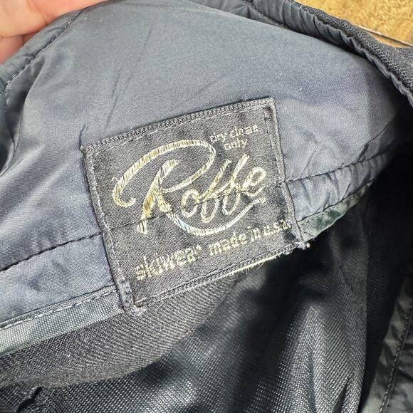 ROFFE Ski Pants Bib 34 Waist 29 Inseam MADE IN USA Style #4130 SEE PHOTOS Leg - Picture 3 of 9